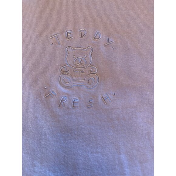 Teddy Fresh Colorblock Pink Purple White T-Shirt Large - Picture 2 of 6